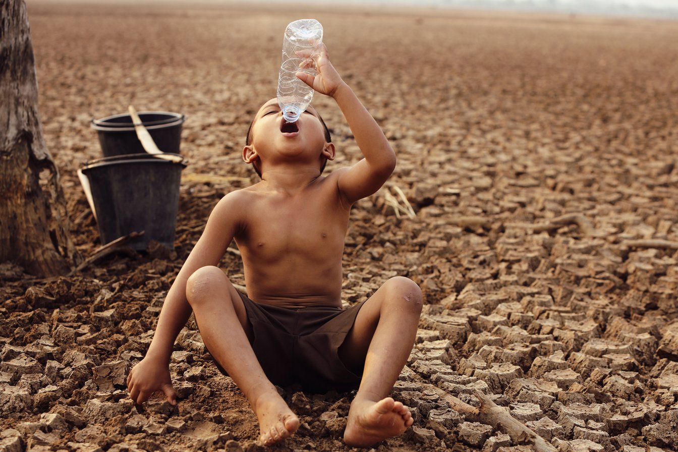 Boy Currently Lacking Clean Water for Consumption